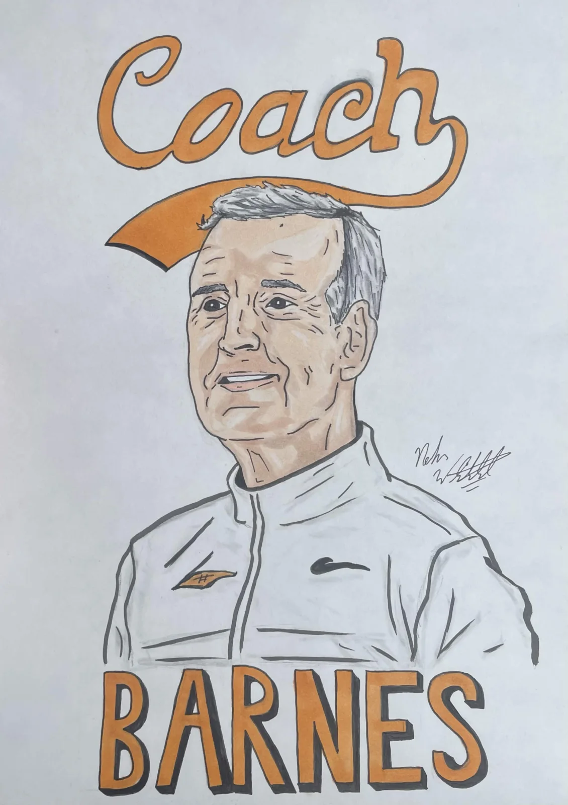 Custom coach portrait drawing