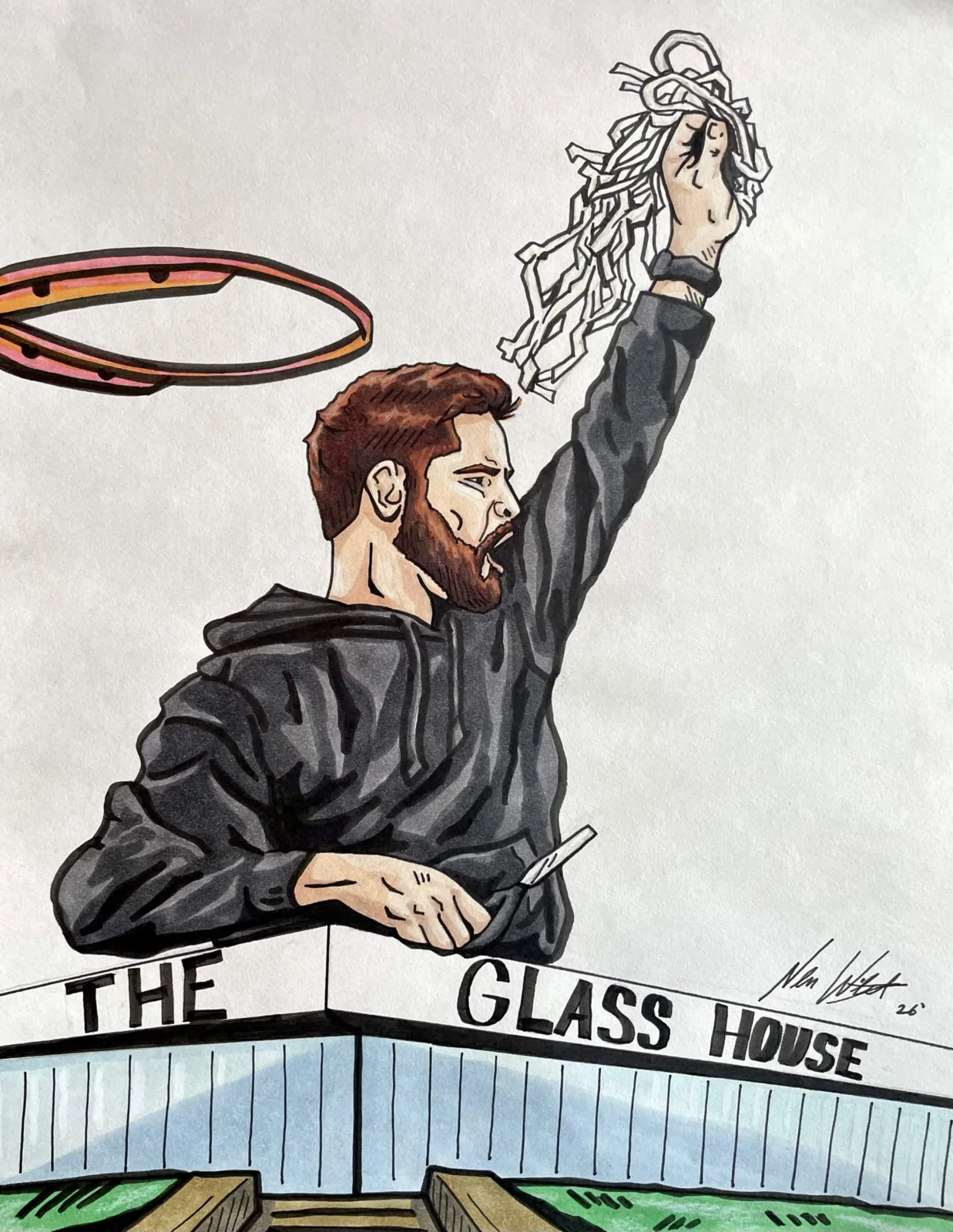 Custom basketball moment illustration