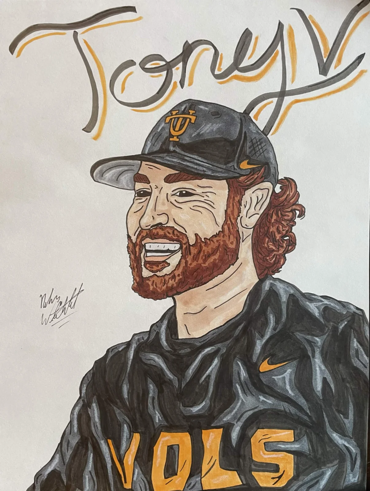Custom football portrait illustration